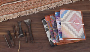 สมุดบันทึกส่วนตัวแบบปรับแต่งได้ สมุดบันทึกความทรงจำ อัลบั้มภาพ พรมเคลลิมพิมพ์ลาย สมุดบันทึกงานศิลปะทำมือ และแผ่นรองเขียนแบบปลอดกรด - Product Image 6