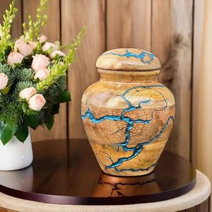 Urna Conmemorativa Artesanal de Madera para Cremación, Urna Funeraria para Cenizas - Product Image 1