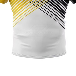 Maillot de rugby personnalisé, jersey sportif uni, écologique, 100% polyester respirant, manches courtes, tenue d'équipe pour joueurs adultes - Product Image 5