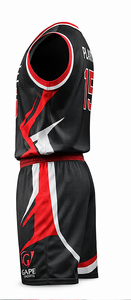 Conjunto de Pantalones Cortos y Camiseta de Baloncesto Unisex Personalizados, Uniforme de Equipo Totalmente Sublimado, Alta Calidad, Venta al Por Mayor, 100% Algodón Poliéster Elástico - Product Image 3