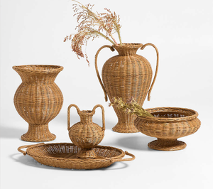 Jarrón Tejido de Ratán Natural con Asas, Hecho a Mano, Ecológico, Decoración del Hogar, Estilo Bohemio, para Pedidos al por Mayor - Product Image 3