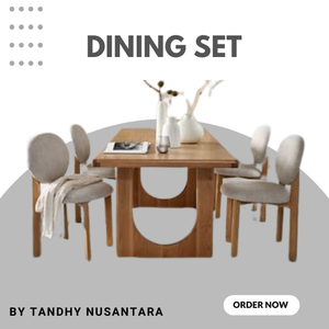 Juego de mesa de comedor de muebles de madera para restaurante para fabricación de muebles de comedor en Indonesia - Product Image 4