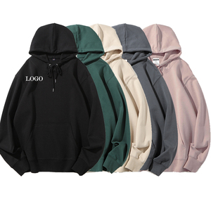 Sweat à capuche zippé pour homme en molleton mélangé coton, col montant, poche kangourou, coupe décontractée, style urbain et streetwear - Product Image 2