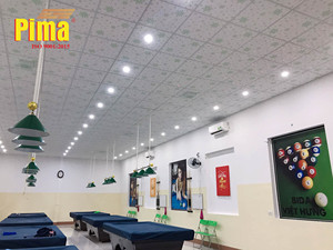 Panneaux de plafond en PVC 24x48 pour hôtel de luxe, complexe hôtelier, club, noir mat, insonorisés, à encastrer, marque Pima, vente en gros directe d'usine - Product Image 5