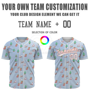 Vêtements d'équipe festifs aux couleurs saisonnières et en tissu respirant pour les événements sportifs de fin d'année, maillot de baseball de Noël - Product Image 5