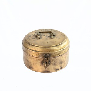 Boîte en laiton vintage, boîte de rangement en laiton, boîte à pain en laiton, boîte à chapati en laiton, boîte de conservation alimentaire en laiton, boîte en laiton artisanale - Product Image 1