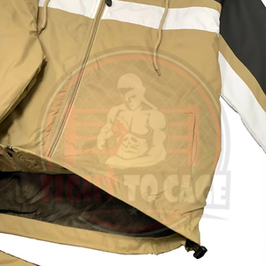 Ensemble de jogging deux pièces color block coupe-vent en nylon pour hommes – Vestes et pantalons de sport avec logo personnalisé - Product Image 5