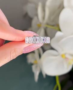Emerald Cut Colorless Lab Grown <b>Diamond</b> <b>Ring</b> for Women | Luxury Gold 18K Wedding & Anniversary Jewelry - Product Image 6