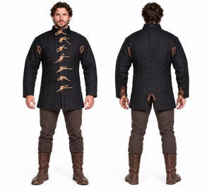 <b>Medieval</b> Gambeson Padded Armor Jacket for Men, Quilted Knight <b>Costume</b> for LARP, SCA, Renaissance Faire and Historical Reenactmen - Product Image 1