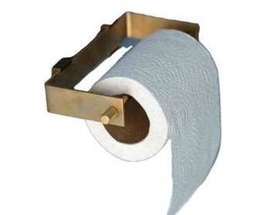 Porte-rouleau de papier toilette vintage en laiton antique, support mural à base octogonale, distributeur de rouleaux de papier, accessoire de salle de bain classique - Product Image 3
