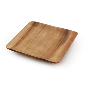 Acacia Wooden Serving <b>Plates</b> Handmade Solid Minimalist Design Dining Table Dishes & <b>Plates</b> Platter On Sale - Product Image 2
