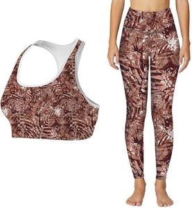 Ensemble de sport pour femmes, ensemble deux pièces, écologique, respirant, leggings et soutien-gorge en spandex/nylon pour l'entraînement et la tenue de fitness - Product Image 4