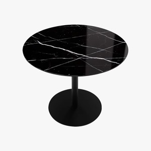 Mesa de Centro Minimalista y Duradera con Tapa con Efecto Mármol Oscuro y Base de Acero Sólido para Muebles del Hogar y Hostelería - Product Image 4
