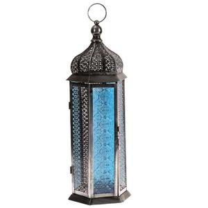 Farol Marroquí Dorado de Hierro, Hecho a Mano, Ecológico, con Diseño Grabado a Mano, para Decoración Festiva del Hogar y Jardín - Product Image 2