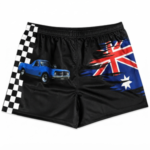 Shorts de sport pour hommes à séchage rapide, imprimés motif coucher de soleil serpent, taille élastique, poches, coupe classique, pour l'été - Product Image 3