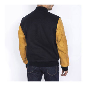 Veste d'hiver personnalisée avec logo, en laine, style universitaire, pour hommes, vente en gros, OEM, 100% laine, veste universitaire pour hommes - Product Image 4