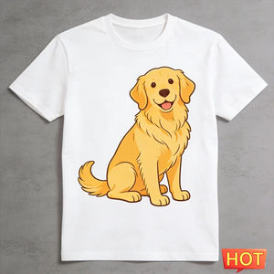 Cute Golden Retriever Graphic <b>T</b> <b>Shirts</b> Fashion Trendy Summer <b>Funny</b> Dog 3D Printed <b>T</b>-<b>shirts</b> Casual Oversized Unisex Tees Tops - Product Image 1