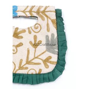 Suzani Pattern Cotton Embroidery Clutch <b>Bag</b> with Magnetic Closure <b>Medium</b> Size for Women Wholesale for Exporters - Product Image 2