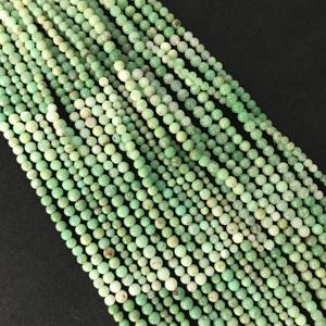Perles rondes lisses en chrysoprase de qualité AA certifiées IGI 100% naturelles, 3,5 mm-5,5 mm, couleur vert pierre, Fire Vivaaz Gems - Product Image 3