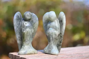 Piedras de Labradorita Pulida de la Mejor Calidad, Cristales de Palma Ovalados, Tacto Real, Estilo Feng Shui, Reiki, Chakra, Espiritual - Product Image 3