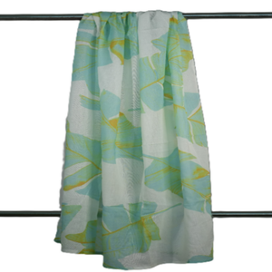 Cotton Printed Bandana Scarf <b>Leaf</b> Pattern Soft Square Hijab Shawl for Fashion Outdoor Daily Wear - Product Image 6