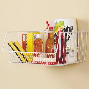 Panier de rangement minimaliste en métal, bac organisateur durable pour étagère de chambre - Product Image 6