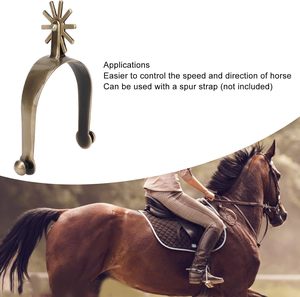 Espuelas para Caballo, Estilo Vaquero Vintage, de Aleación de Zinc con Engranaje, para Hombres, para Montar a Caballo - Product Image 4