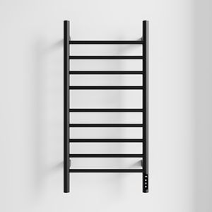 Moderno Portasciugamani in Acciaio e Bambù 17,8 X 35,7 X 4,4 Pollici con Funzione Riscaldante per Uso su Porta del Bagno - Product Image 4