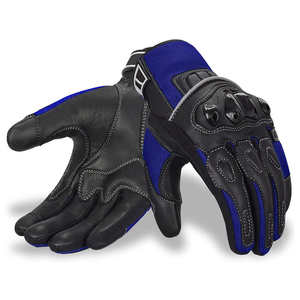 Gants de moto Alpha Racing en cuir robuste, compatibles écran tactile, doigts entiers, unisexe, protection des articulations, respirants - Product Image 1