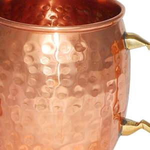 Mug Moscow Mule en cuivre pur de qualité supérieure, 18 oz, avec poignée en laiton, vaisselle de cocktail écologique pour bar et fêtes - Product Image 3