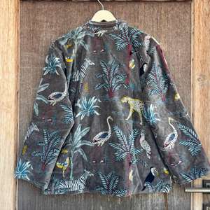 Veste kimono en velours, imprimé jungle japonais, cardigan bohème - Product Image 6