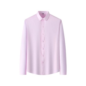 Chemise habillée grande taille pour homme QFZ3020 - Style japonais, motif à pois en popeline, polyester/coton - Product Image 6