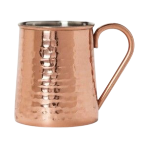 Mug en cuivre pur avec poignée en laiton et base sur pied, style vintage, pour bière, cocktail, café, vaisselle de bar, cadeau, en promotion - Product Image 2