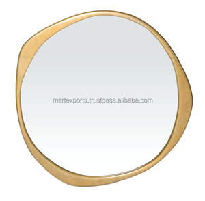 Luxury Modern Handmade Iron <b>Round</b> Gold Frame <b>Wall</b> <b>Mirror</b> 32 Inch Home Decor Indian Metal - Product Image 1