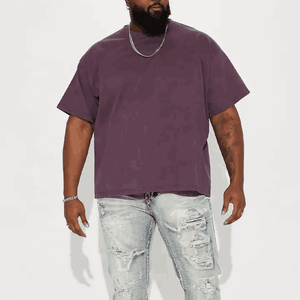 T-shirt court streetwear pour homme, coupe ample, logo personnalisé, en coton épais 100 %, impression numérique, t-shirts courts oversize - Product Image 3
