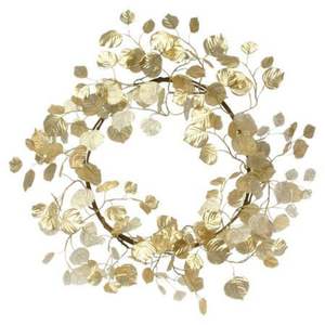 Best selling Handmade Metal Floral <b>Wreath</b> Round Wall Hanging Vintage Style Indoor Christmas Decoration Home decor - Product Image 4