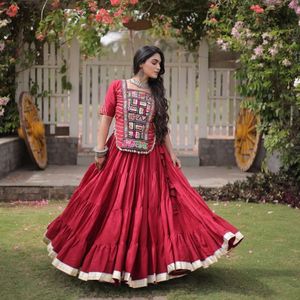Lehenga Choli en coton Kora Kutchi patchwork prêt-à-porter, entièrement cousu, spécial Navratri, prix de gros par Royal Export - Product Image 4