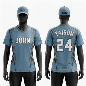 Women <b>Bowling</b> Jersey 180 GSM Premium Polyester Interlock Soft Fabric Blue Grey Panel Styling Performance Custom Sublimation Logo - Product Image 1