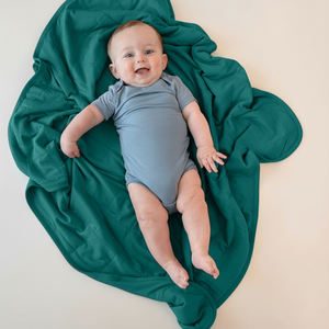 Soft <b>Baby</b> Blanket 95% Bamboo Cotton 5% Spandex Breathable Infant Comfort - Product Image 2