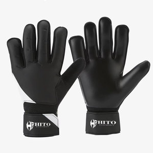 German <b>Latex</b> Custom Design Black and White Negative Finger Stretchable Soccer Goalkeeper <b>Gloves</b> 4mm German <b>Latex</b> - Product Image 1