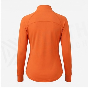 Chaqueta de Yoga de Manga Larga con Cierre Completo North Approach Naranja, Transpirable, con Logotipo Bordado en la Parte Delantera, Color Sólido, Ropa Deportiva para Mujer - Product Image 2