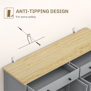 Mobile da Cucina in Legno Massello Stile Moderno, Rovere e MDF con Finitura in Melamina, Arredamento per Soggiorno - Product Image 2