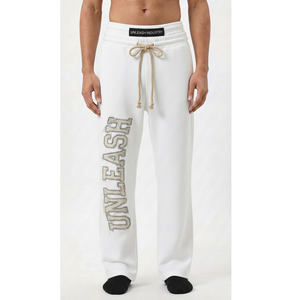 Pantalones Deportivos de Doble Cintura Personalizados OEM de Alta Calidad con Forro Polar 100% Algodón Grueso, Colores y Logotipos Personalizados para Hombre - Product Image 1