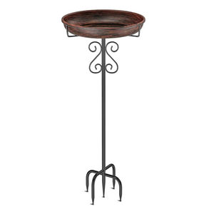 Comedero para Pájaros de Metal Bronce Antiguo, Independiente, para Exteriores, Decoración de Jardín, a Precio Accesible, Venta al Por Mayor - Product Image 1