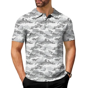 Chemise de golf personnalisée OEM à motif camouflage, coupe classique, tissu jersey en coton, manches courtes pour hommes, nouvelle tendance de la mode - Product Image 1