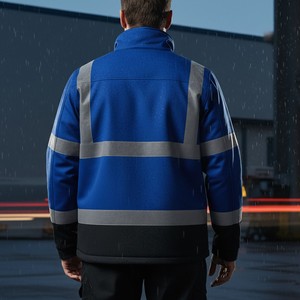 Chaqueta de Trabajo Reflectante de Fábrica, Chaqueta de Uniforme de Seguridad con Logotipo Personalizado, con Tela de Primera Calidad - Product Image 4