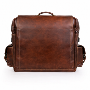 Sac messager en cuir, grand format, fermeture à boucle durable, style homme d'affaires, toutes saisons - Product Image 3