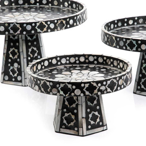 High Quality Mother Pearl Leaf Cake Stands Restaurant Hotel Supplies for Ramadan <b>Eid</b> Holidays from Vietnam - Product Image 4
