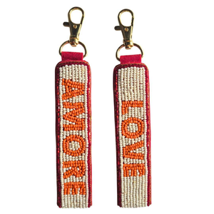 Orion Handicraft Wholesale Eco-Friendly Stainless Steel Fashion Embroidered Fruit-Inspired Keychain Cute Handmade Beaded Bag - Product Image 3