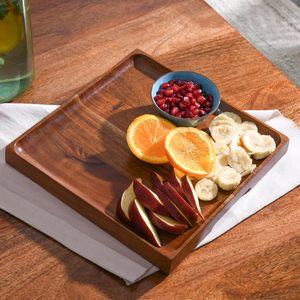 Solidwood Handcrafted Square Serving Platter Appetizer Plates for Dining <b>Table</b> Multipurpose Serving Article for Gift Available - Product Image 5